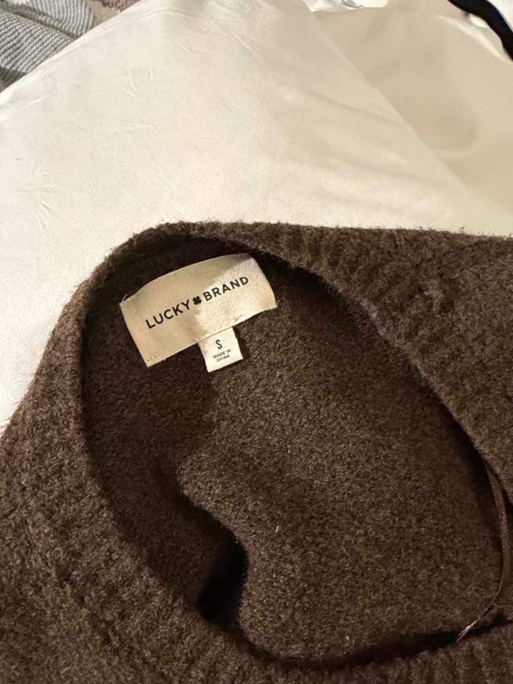 LUCKY BRAND Brown Graphic Leopard-Tongue Crewneck Sweater - Women - Picture 4 of 4